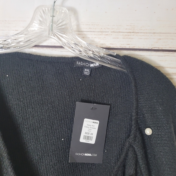 NWT Fashion Nova Sassy But Classy Surplice Sweater Size 3X - Picture 5 of 6